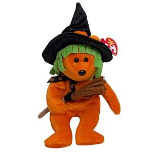 Ty Beanie Babies Spells the Witch Orange‎ Halloween Plush Toy 2006 With Hang Tag